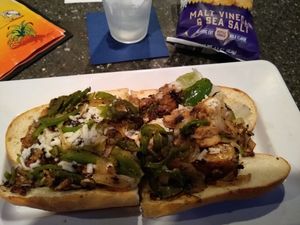 Seitain cheese-less steak at Mellow Mushroom in Charlottesville