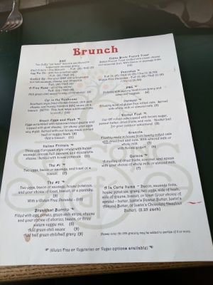 menu at Seasons Cafe in Salida