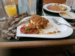 vegan breakfast burrito with green chili at Seasons Cafe in Salida