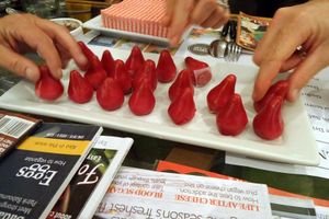 Indonesian evening.
Indonesian sweets filled with a sweet bean paste. at Green & Vegan - Pop-Up in Cape Town