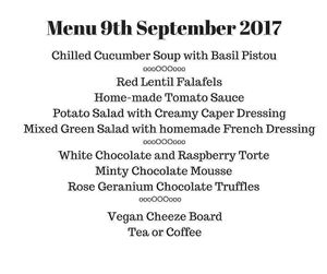 Example of menu. at Green & Vegan - Pop-Up in Cape Town
