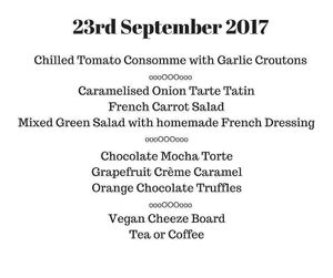 Example of menu. at Green & Vegan - Pop-Up in Cape Town