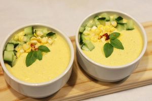Vegan Corn Chowder at Green & Vegan - Pop-Up in Cape Town