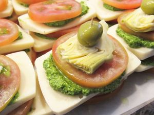 Tomato, Basil and Moxarella Stacks at Green & Vegan - Pop-Up in Cape Town