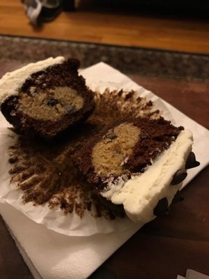 cupcake cross-section at Ten Forward Cafe in Ithaca