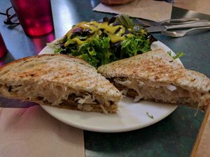 Vegan reuben at Ten Forward Cafe in Ithaca