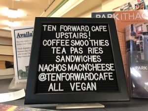 Awesome welcome!   at Ten Forward Cafe in Ithaca