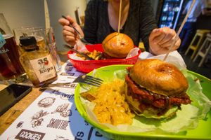 Marta's Beet Burger at Marta's Veggie Fusion in Split
