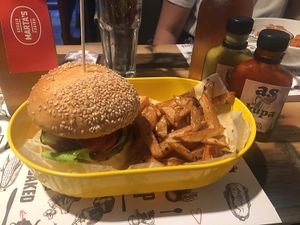Beet burger  at Marta's Veggie Fusion in Split