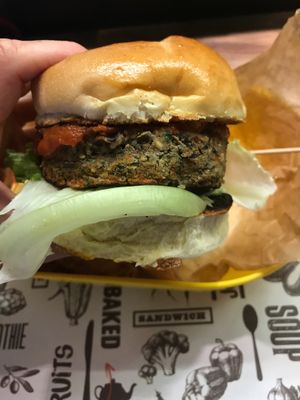 Black bean burger at Marta's Veggie Fusion in Split