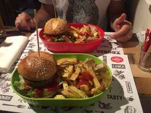 Yummy burgers  at Marta's Veggie Fusion in Split