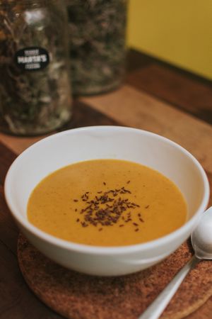 Vegan Protein Red Lentil Soup at Marta's Veggie Fusion in Split