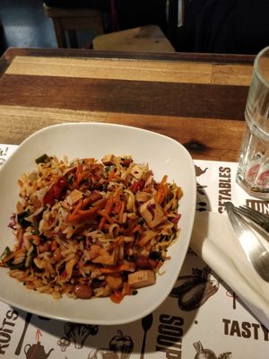 83 kn for some kind of wok mix at Marta's Veggie Fusion in Split