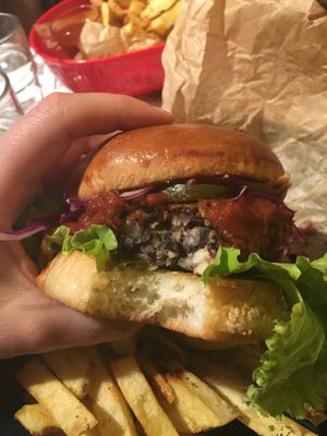 Black bean burger  at Marta's Veggie Fusion in Split
