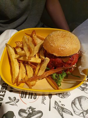 Beetroot burger at Marta's Veggie Fusion in Split