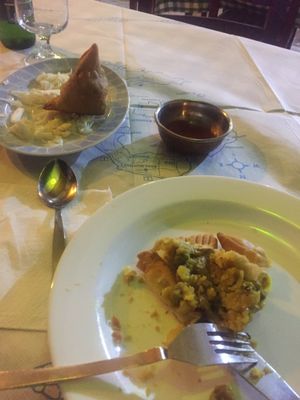 starters at Jaipur Palace in Santorini