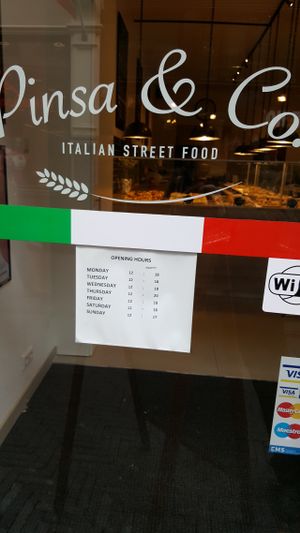 Opening times... at Pinsa & Co in The Hague