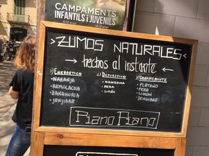 Juices  at Piano Piano in Barcelona