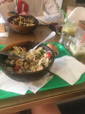 large salad 65 dirham at Vert Midi in Marrakech