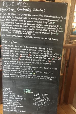 Menu 4.8.21 at Fox & Badger Coffee House in Bexhill