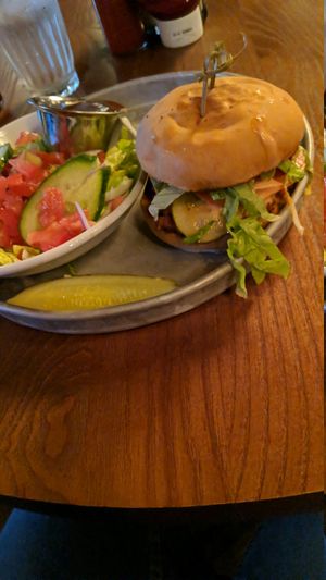 Vegan burger at Hadley's in Columbus