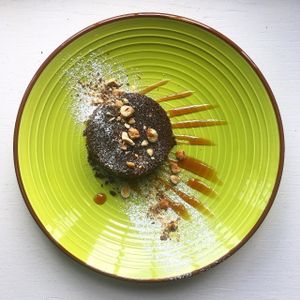 Fondant au chocolat at Totum Cantine Bio in Nantes