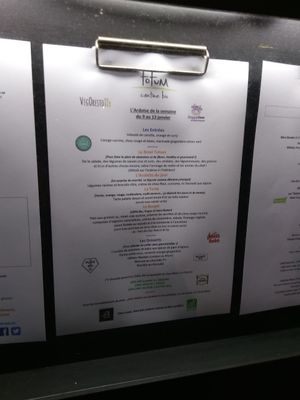 Menus at Totum Cantine Bio in Nantes