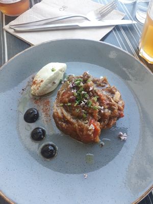 Entrée à l'aubergine at Totum Cantine Bio in Nantes