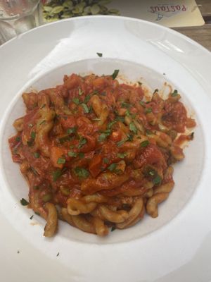 Vegan Ragu with spinach pasta  at Pastaus in Valletta