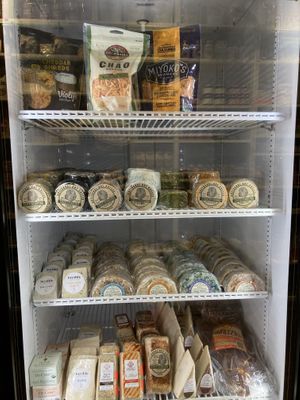 Solid cheese selection  at Orchard Grocer in New York City