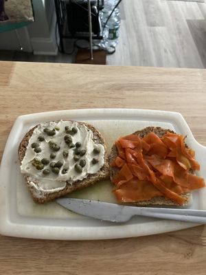 Carrot lox was delicious  at Orchard Grocer in New York City