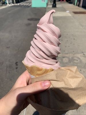 strawberry softserve at Orchard Grocer in New York City