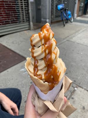 pb softserve w/ caramel at Orchard Grocer in New York City