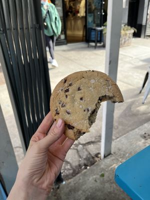 Giant salted chocolate chip cookie  at Orchard Grocer in New York City