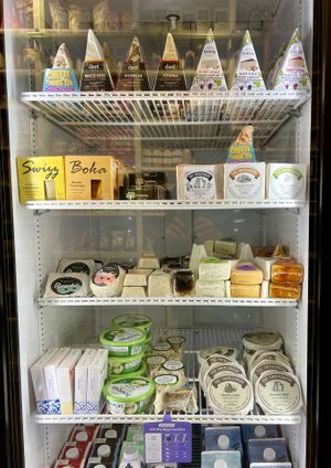 Vegan cheese selection   at Orchard Grocer in New York City