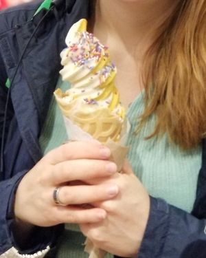 Pumpkin swirl with sprinkles! at Orchard Grocer in New York City