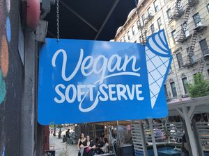 The sign is great.  But, they’re always out of the actual ice cream.    at Orchard Grocer in New York City