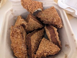 Tofu chicken - these were amazing 😍 at Orchard Grocer in New York City