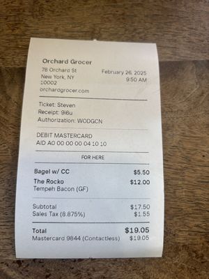   at Orchard Grocer in New York City