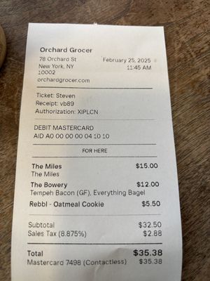   at Orchard Grocer in New York City