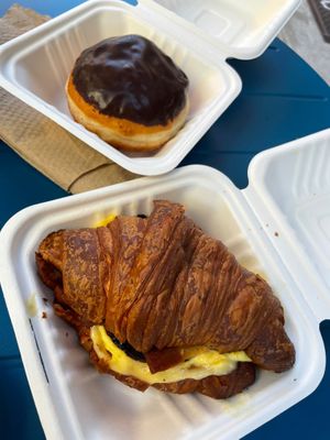 Breakfast Croissant and Donut at Orchard Grocer in New York City
