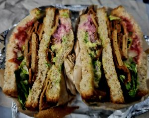 Rocko Club with Seitan Bacon. Travels well! at Orchard Grocer in New York City