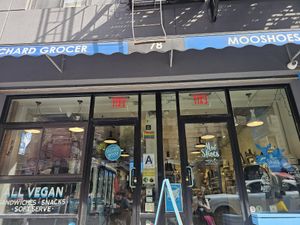 Right next to Moo Shoes (all-vegan accessories & shoes) at Orchard Grocer in New York City