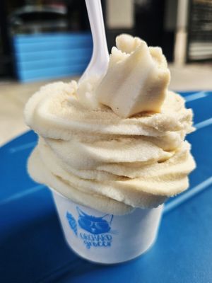 Peanut Butter & Vanilla swirl soft serve at Orchard Grocer in New York City