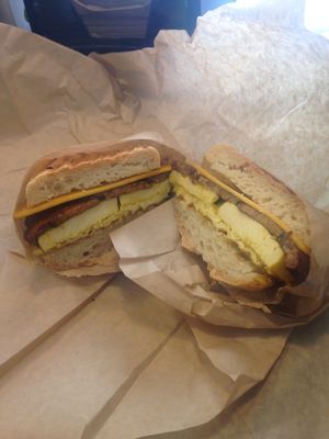Succulent vegan breakfast sammy. at Orchard Grocer in New York City