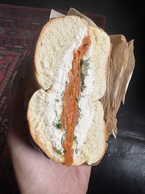 Salmo bagel  at Orchard Grocer in New York City