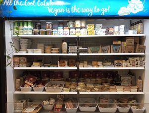So many cruelty-free cheeses! The world is changing for the better. at Orchard Grocer in New York City