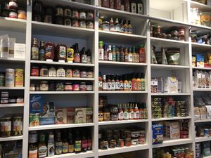 Shelves of merch  at Orchard Grocer in New York City