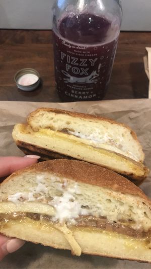 Bowery: tempeh bacon, egg and cheese with mayo  at Orchard Grocer in New York City