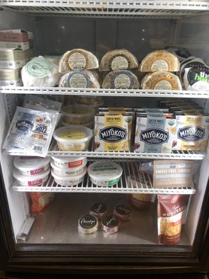 The cheese fridge at Orchard Grocer in New York City